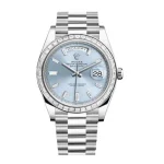 Rolex Day-Date Platinum 228396TBR Ice Blue Baguette Index Replica
