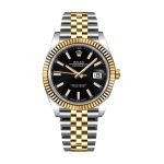 Rolex Datejust 126333 Yellow Gold & Steel Black Dial Jubilee Replica