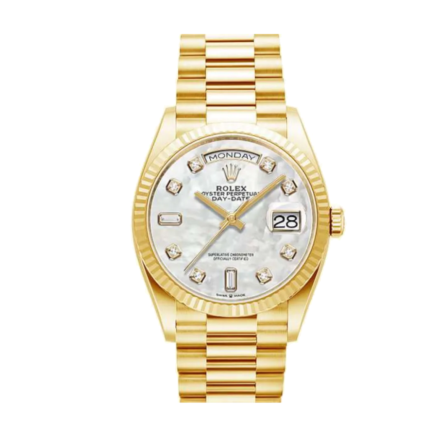 rolex-day-date-mop-replica-2 Rolex Day-Date 128238 Yellow Gold Mother Of Pearl Dial Replica - Image 1