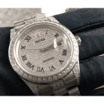 Rolex Datejust 116622 White Gold Diamond Dial Iced Out Replica - Image 4