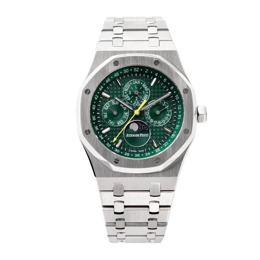 audemars-piguet-royal-oak-offshore-chronograph-green-dial-26574st-oo-26606st-03-multifunctional-series-replica Audemars Piguet Royal Oak Perpetual Calendar 26574ST.OO.26606ST.03 Replica - Image 1