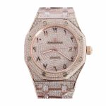 Audemars Piguet AP160SF296 Royal Oak Iced Out Rose Gold Replica