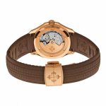 Patek Philippe Gold Brown Strap Replica - Image 3
