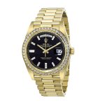 Rolex Day-Date 228398TBR Yellow Gold & Diamonds Black Dial Replica - Image 5